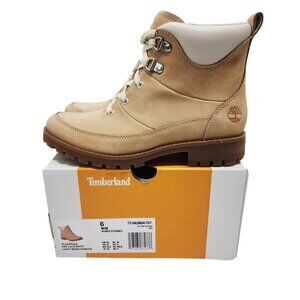 Timberland Womens Ellendale Mid Lace Boots Light Beige Nubuck Size 6 M